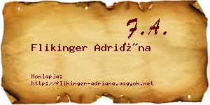 Flikinger Adriána névjegykártya